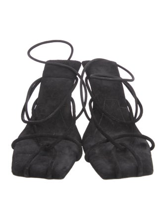 Khaite Suede Slingback Sandals