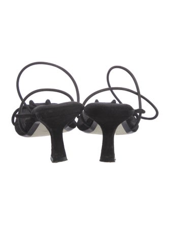 Khaite Suede Slingback Sandals