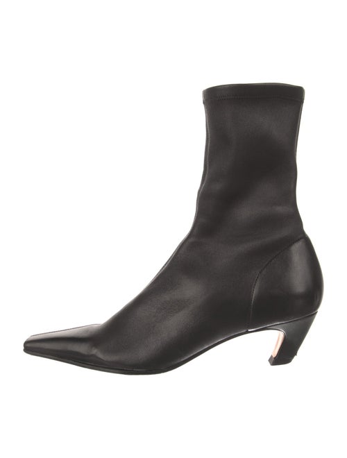 Khaite Leather Studded Accents Sock Boots