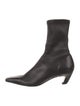Khaite Leather Studded Accents Sock Boots