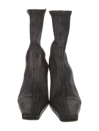 Khaite Leather Studded Accents Sock Boots