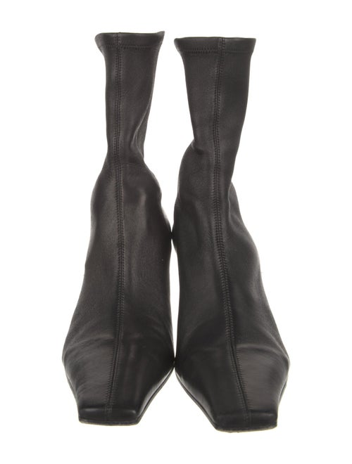 Khaite Leather Studded Accents Sock Boots