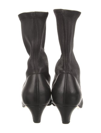 Khaite Leather Studded Accents Sock Boots