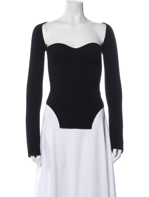 Khaite Square Neckline Long Sleeve Bodysuit