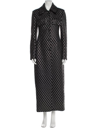 Khaite Plaid Print Trench Coat