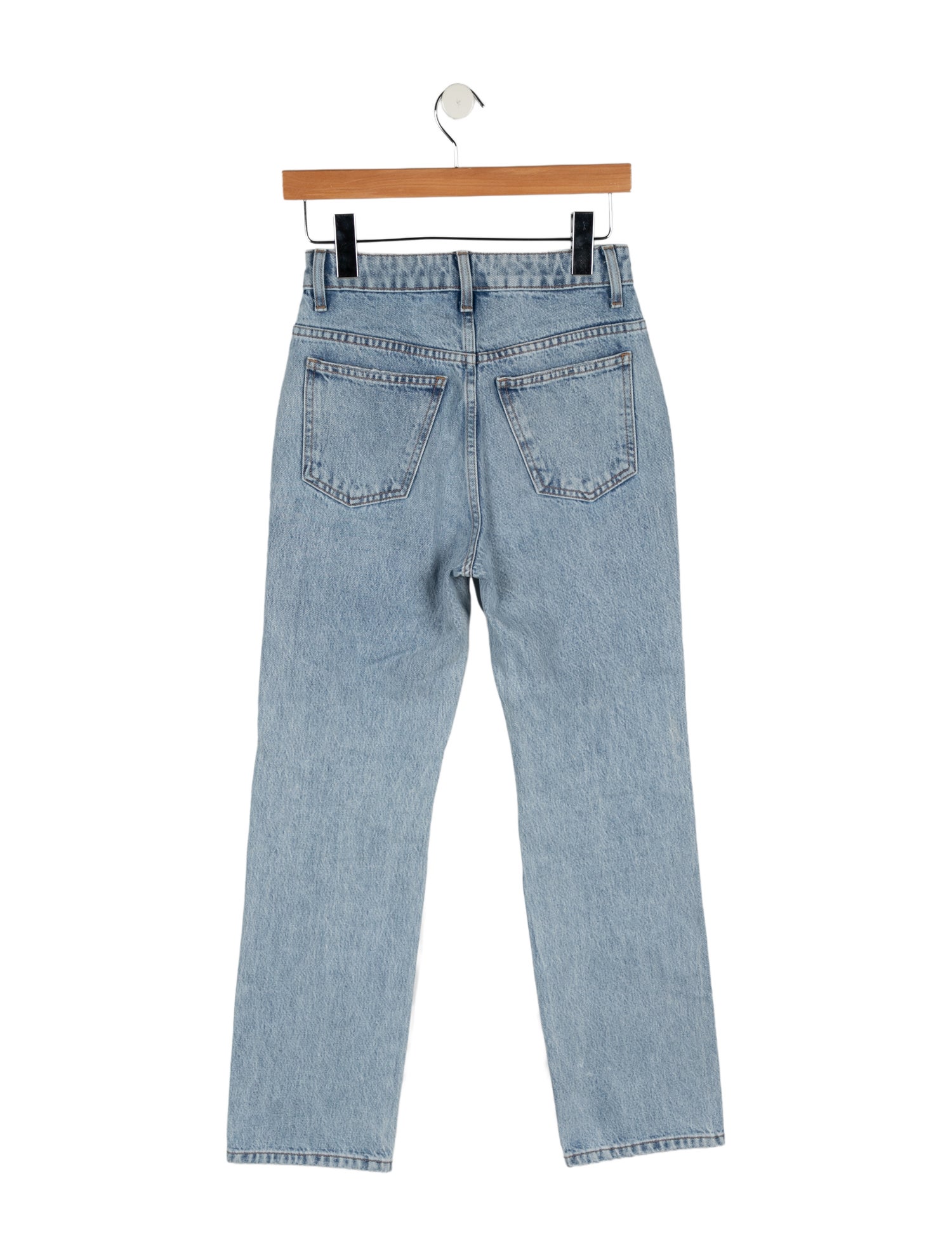 Khaite High-Rise Straight Leg Jeans