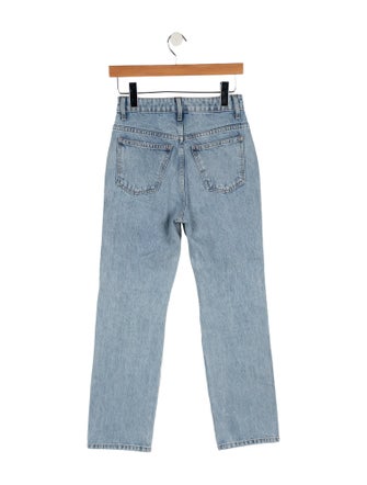 Khaite High-Rise Straight Leg Jeans