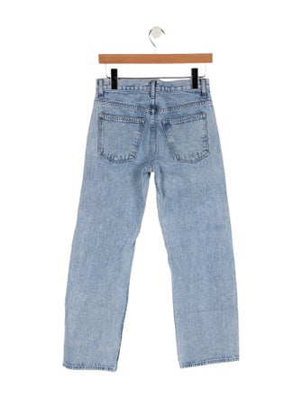 Khaite Mid-Rise Straight Leg Jeans