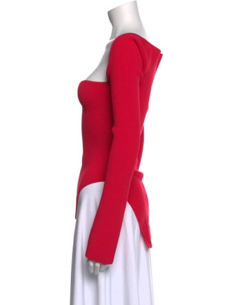 Khaite Square Neckline Long Sleeve Bodysuit