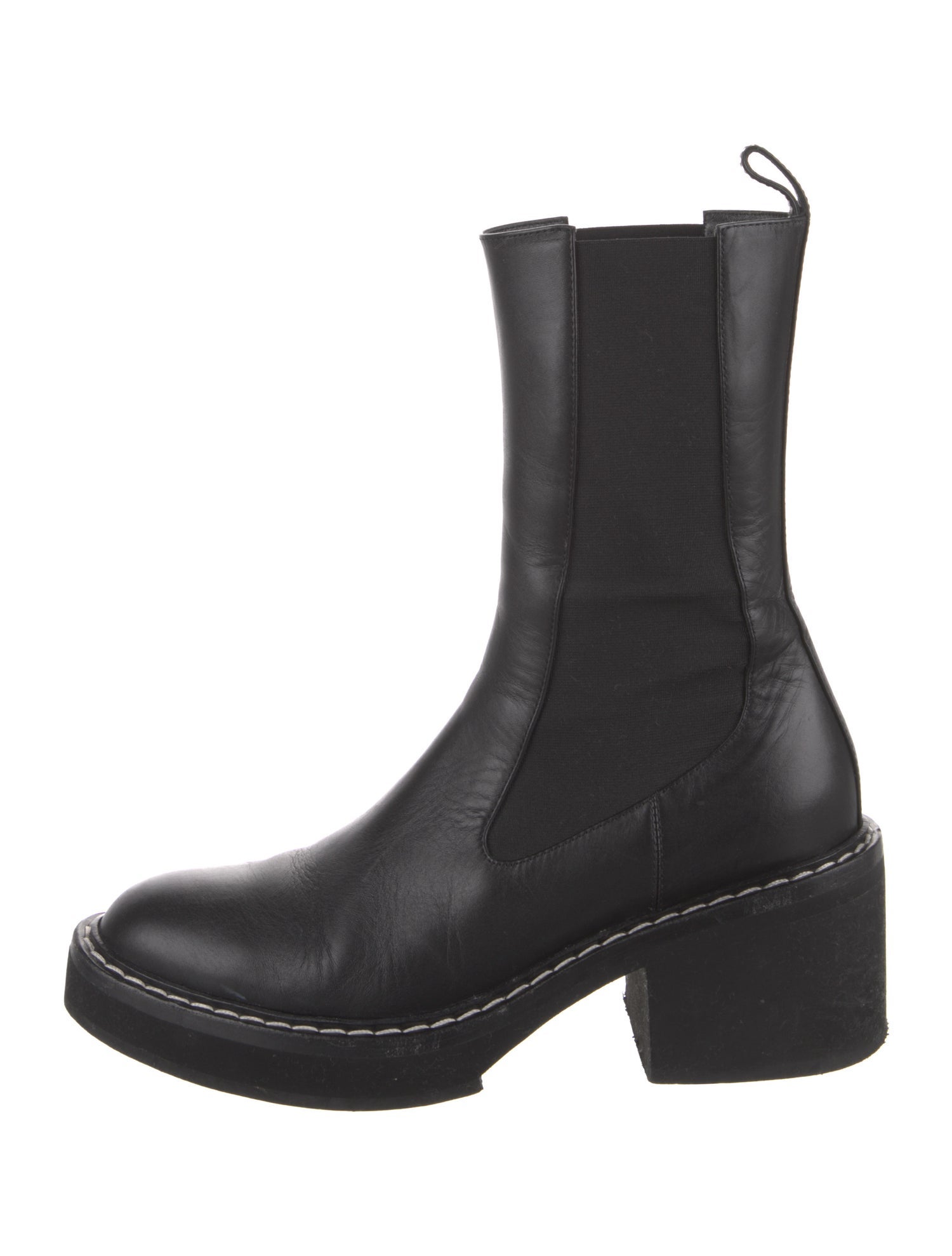 Khaite Leather Chelsea Boots