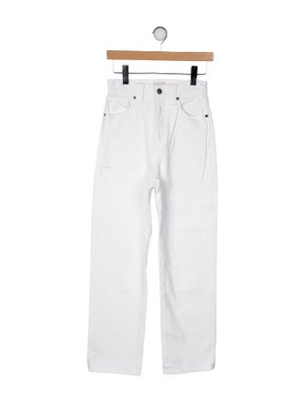 Khaite High-Rise Straight Leg Jeans