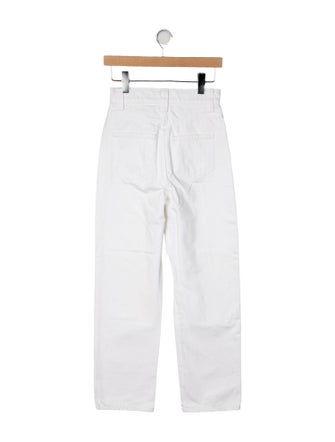 Khaite High-Rise Straight Leg Jeans