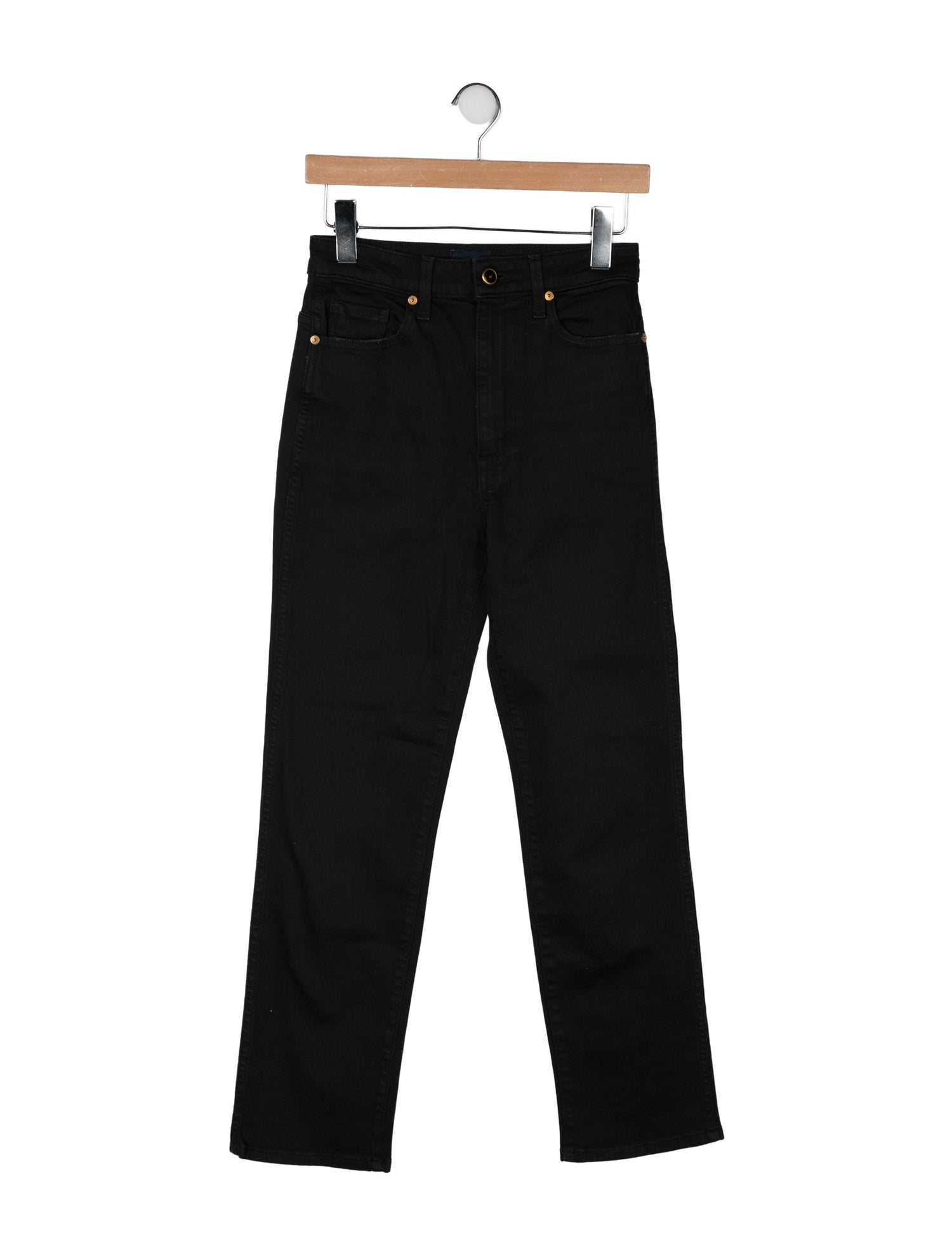 Khaite High-Rise Straight Leg Jeans