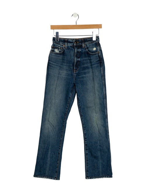 Khaite High-Rise Straight Leg Jeans