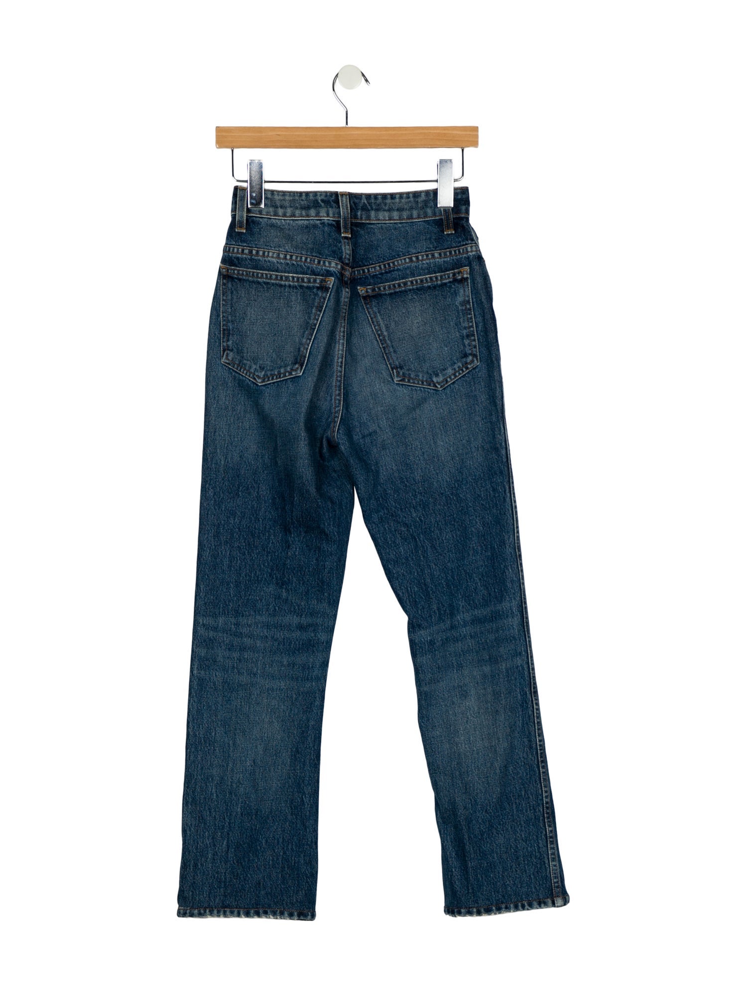 Khaite High-Rise Straight Leg Jeans