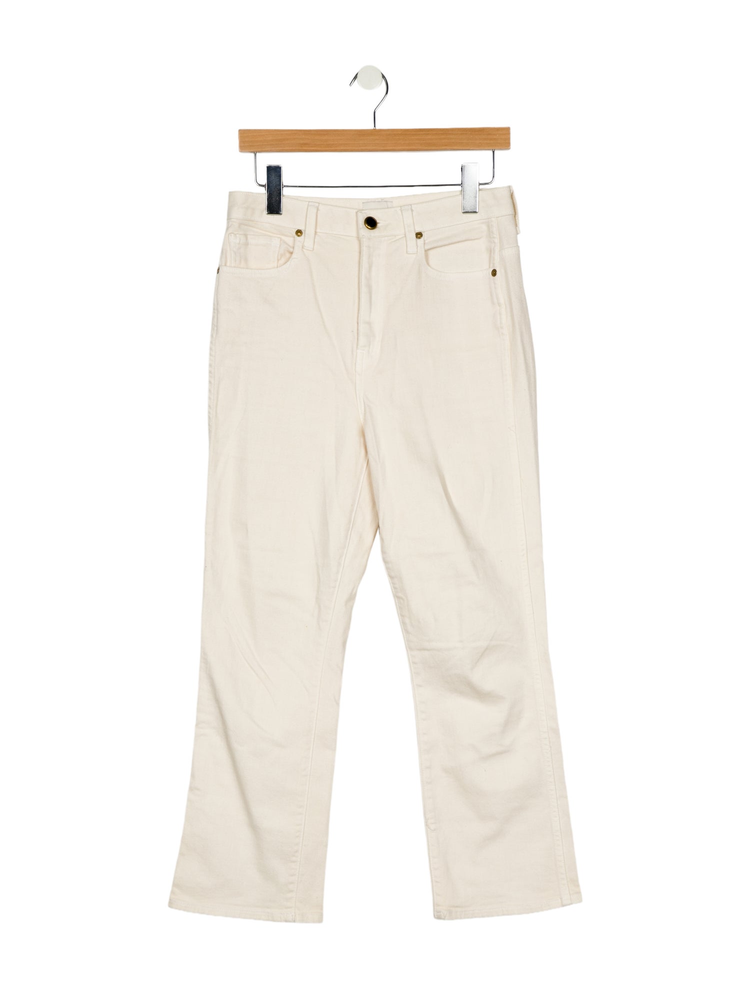 Khaite High-Rise Straight Leg Jeans