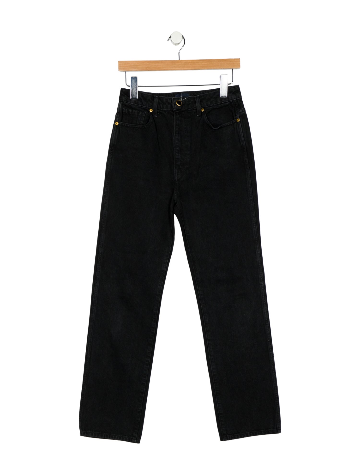 Khaite High-Rise Straight Leg Jeans