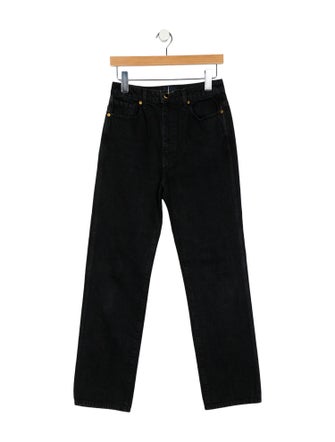 Khaite High-Rise Straight Leg Jeans