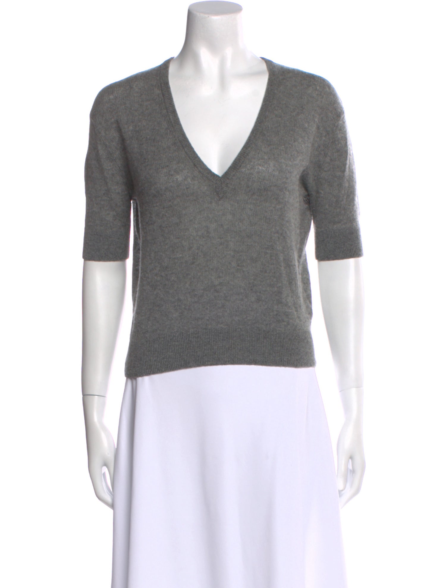 Khaite Cashmere V-Neck T-Shirt