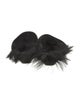 Khaite Suede Faux Fur Trim Mules