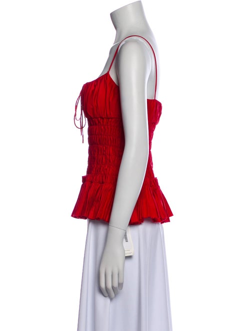 Khaite Square Neckline Sleeveless Crop Top