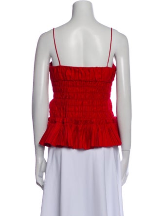 Khaite Square Neckline Sleeveless Crop Top