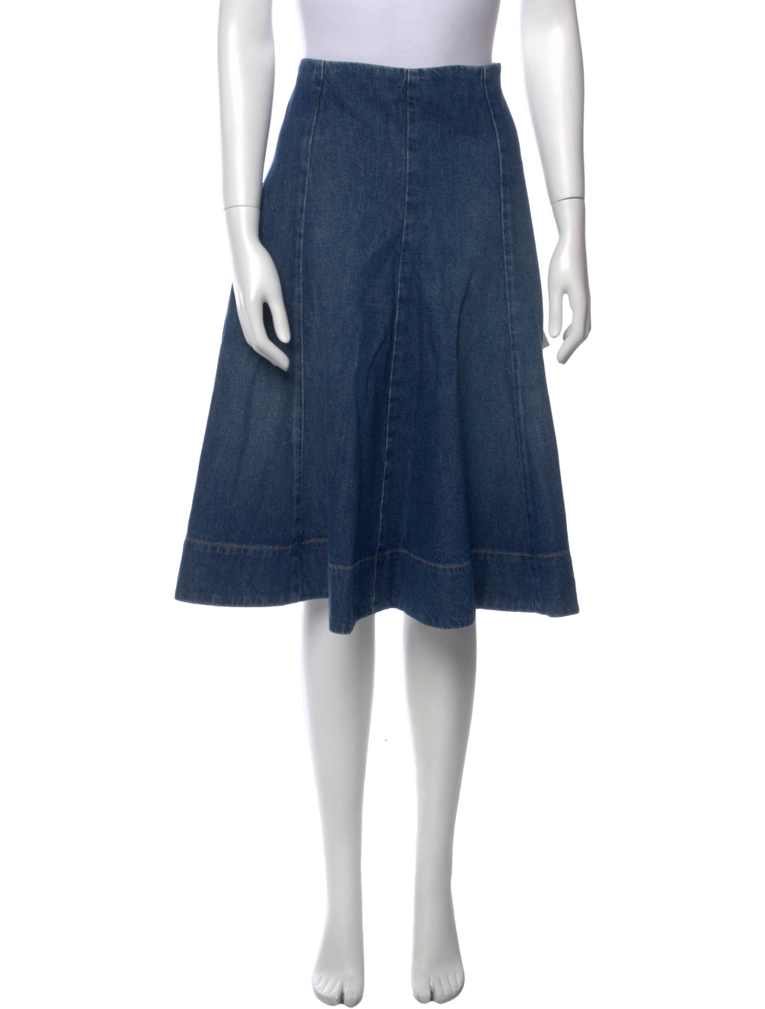 Khaite Pleated Accents Midi Length Skirt w/ Tags