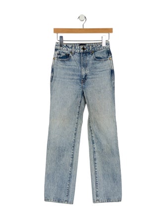 Khaite Mid-Rise Straight Leg Jeans