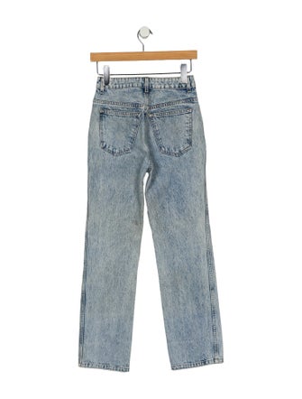 Khaite Mid-Rise Straight Leg Jeans
