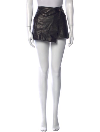 Khaite Leather Mini Skirt