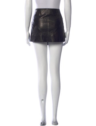Khaite Leather Mini Skirt
