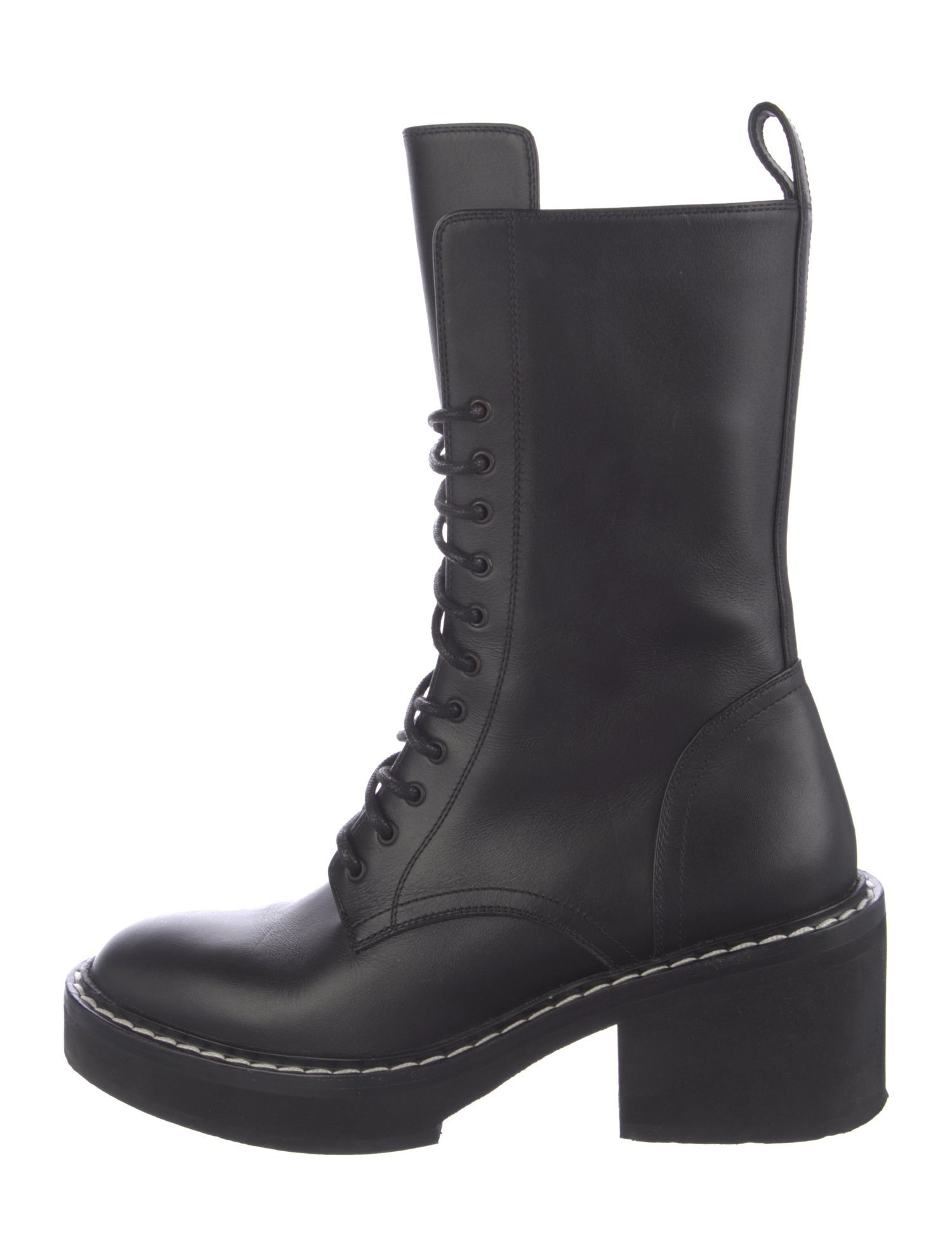 Khaite Leather Combat Boots