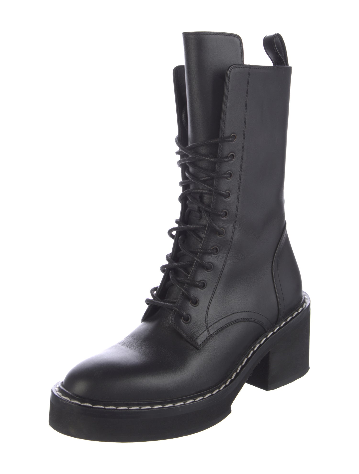 Khaite Leather Combat Boots