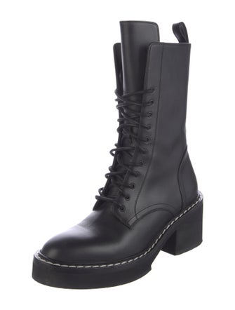 Khaite Leather Combat Boots