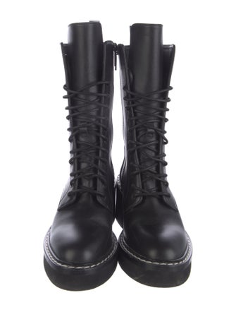 Khaite Leather Combat Boots