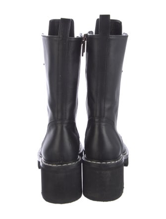 Khaite Leather Combat Boots