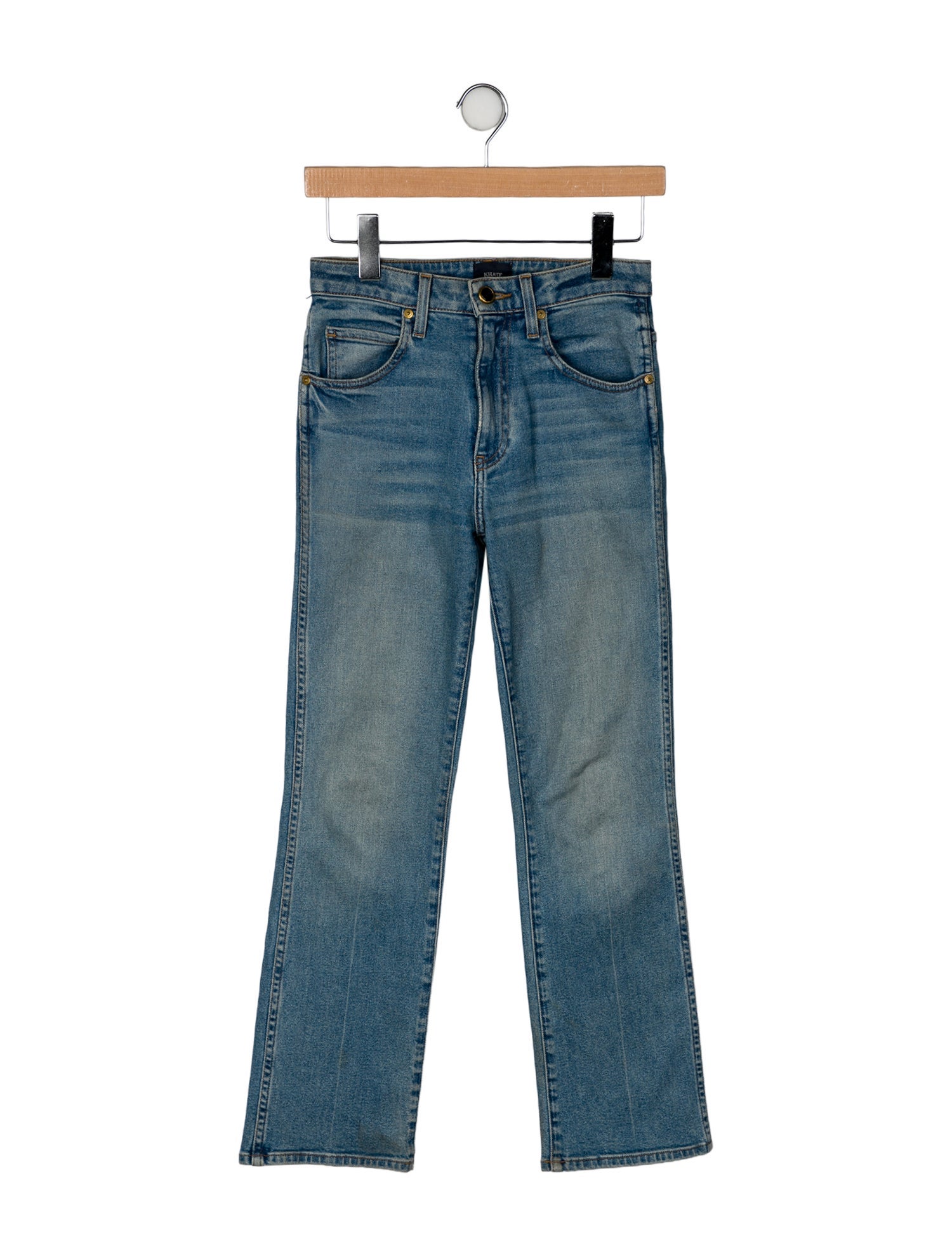 Khaite Mid-Rise Straight Leg Jeans