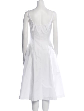 Khaite Square Neckline Midi Length Dress