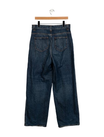 Khaite High-Rise Wide Leg Jeans