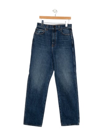 Khaite High-Rise Wide Leg Jeans