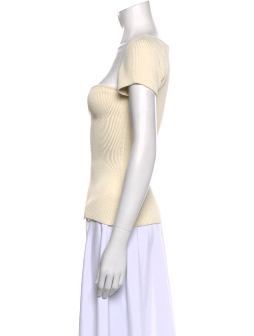Khaite Square Neckline Short Sleeve Top