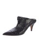 Khaite Patent Leather Pleated Accents Mules