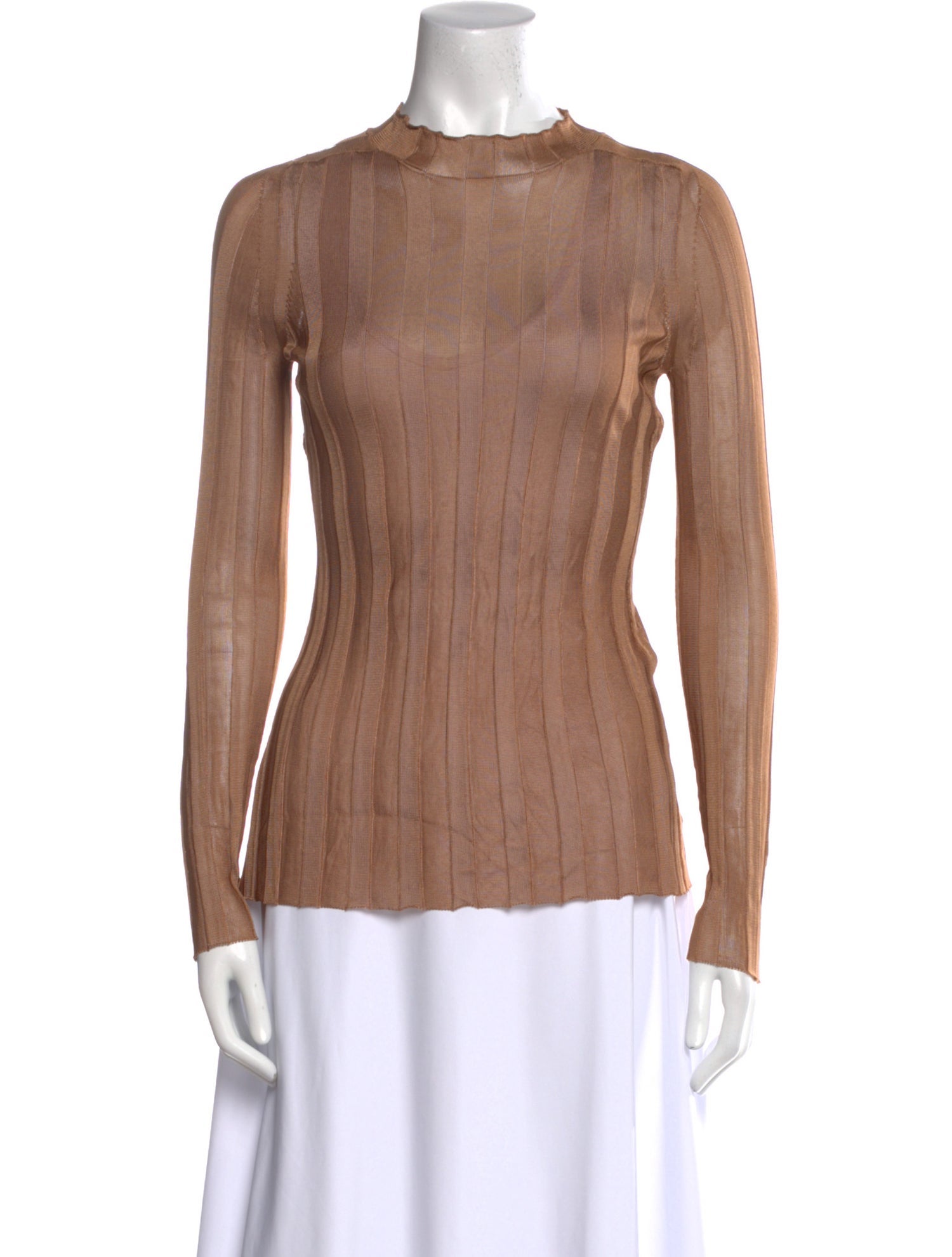 Khaite Mock Neck Long Sleeve Top