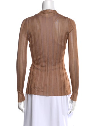 Khaite Mock Neck Long Sleeve Top