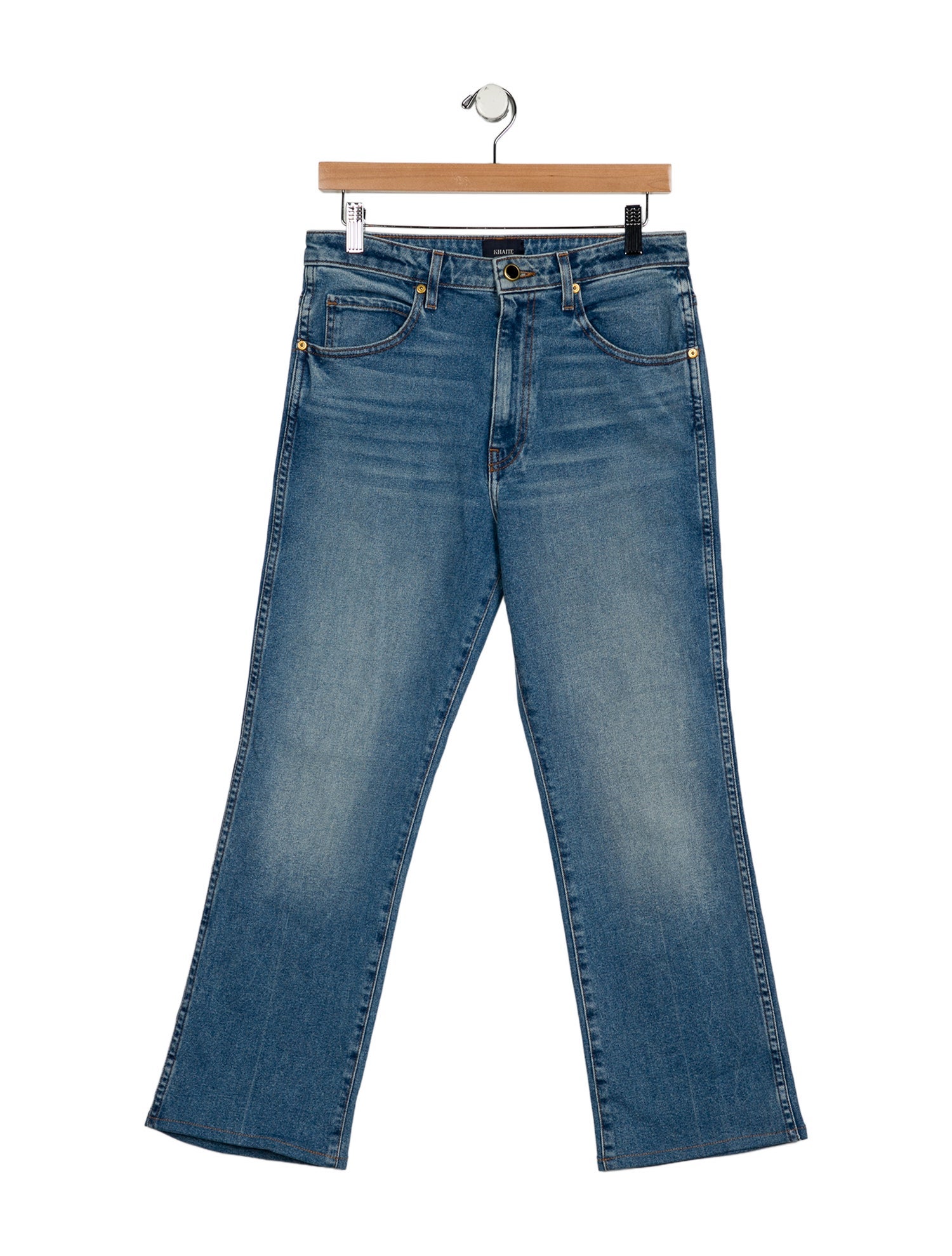 Khaite Mid-Rise Wide Leg Jeans