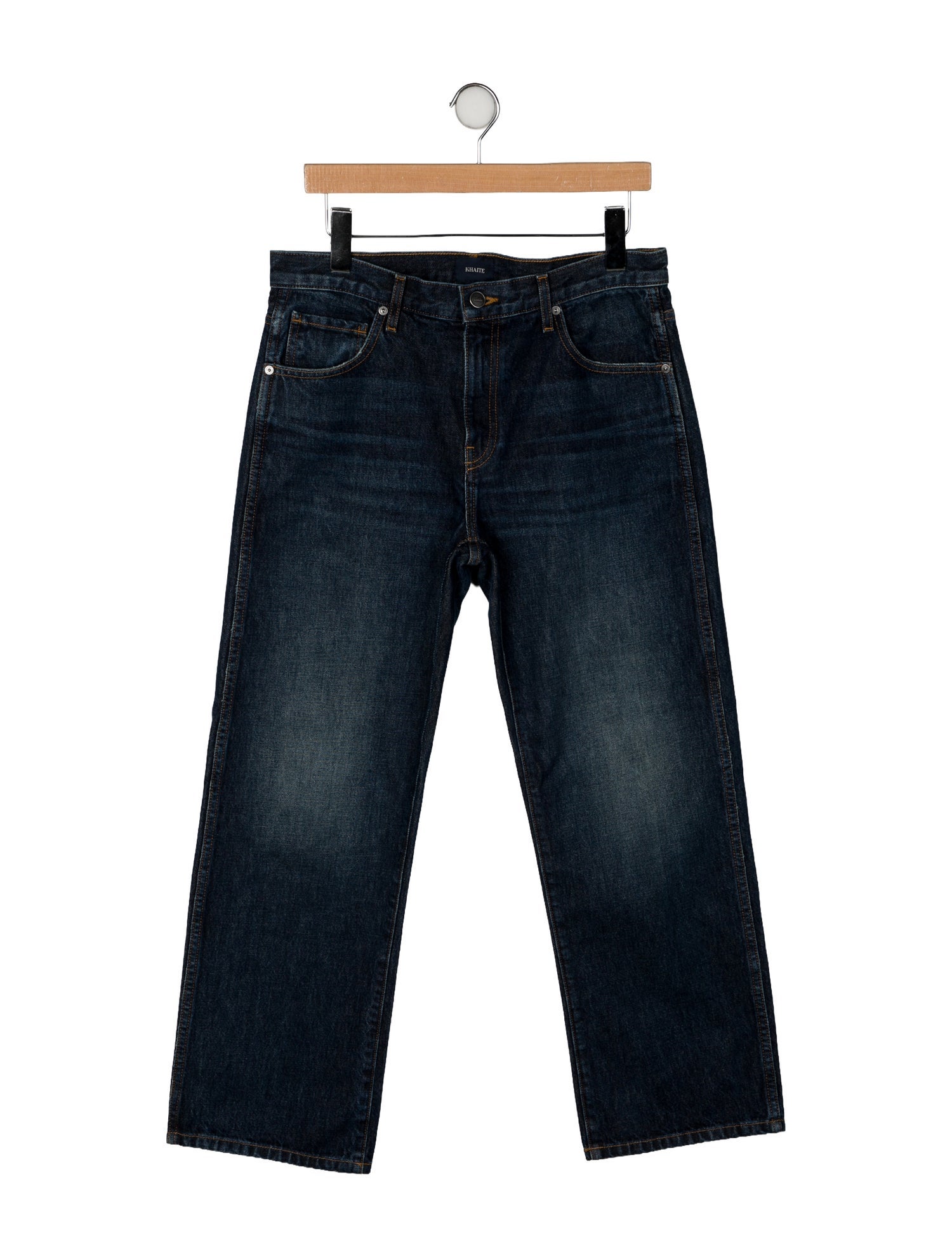 Khaite Mid-Rise Wide Leg Jeans