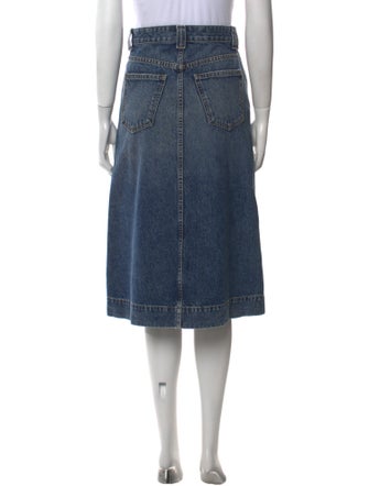 Khaite Embroidered Accent Midi Length Skirt