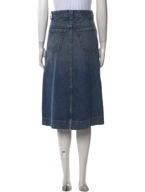 Khaite Embroidered Accent Midi Length Skirt