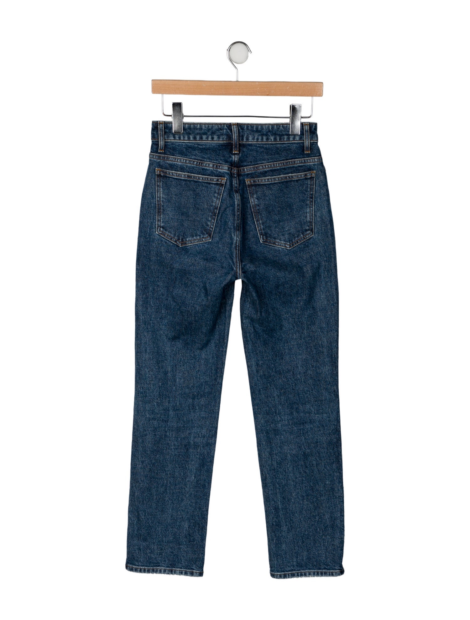 Khaite Mid-Rise Straight Leg Jeans
