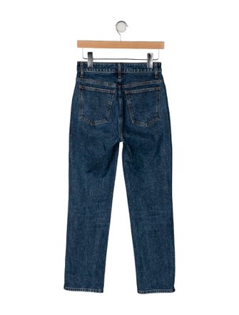 Khaite Mid-Rise Straight Leg Jeans